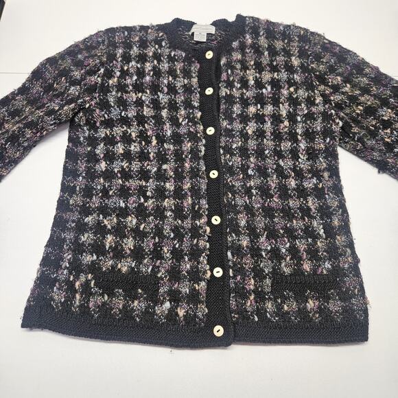 Vtg South Wool Pure Virgin Wool Handknitted Cardigan Sweater Sz M Made Uruguay - Picture 9 of 9